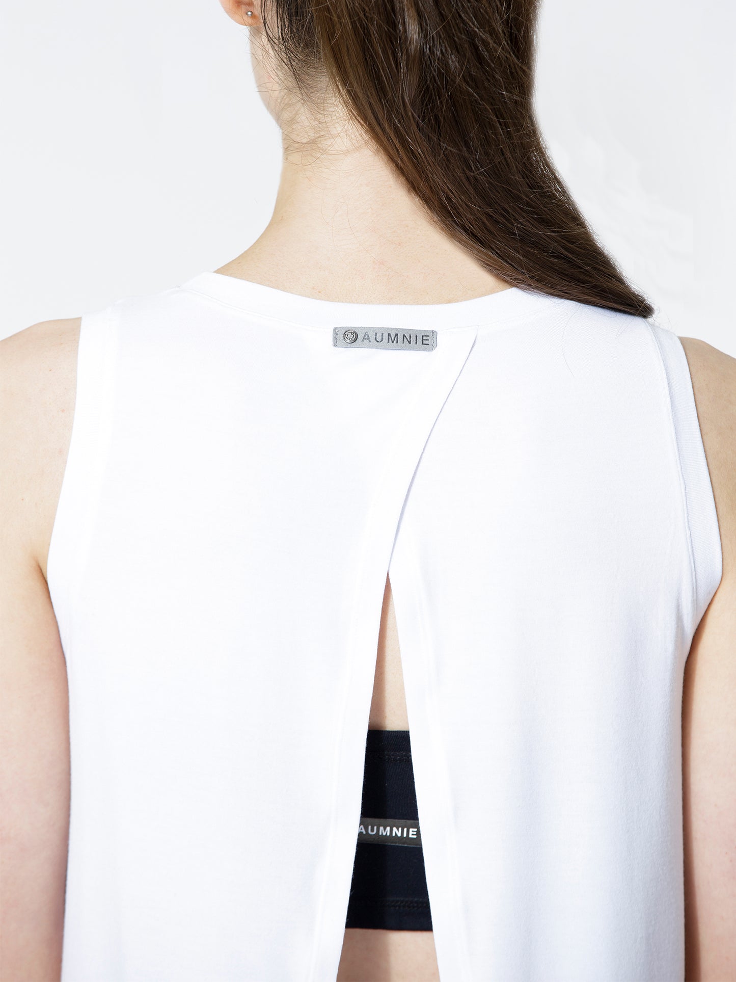 TIE BACK TRAINING TANK, WHITE