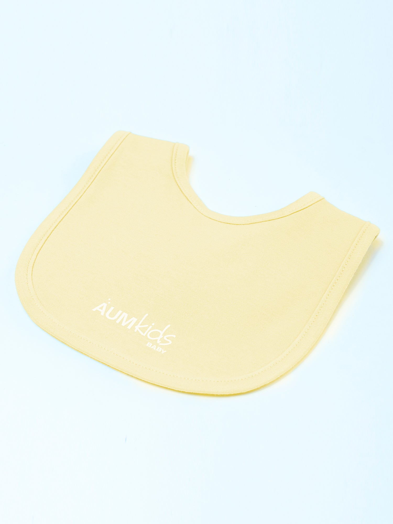 AUMkids HAPPY BABY SHORT SLEEVE ONESIE + BIB SET, YELLOW