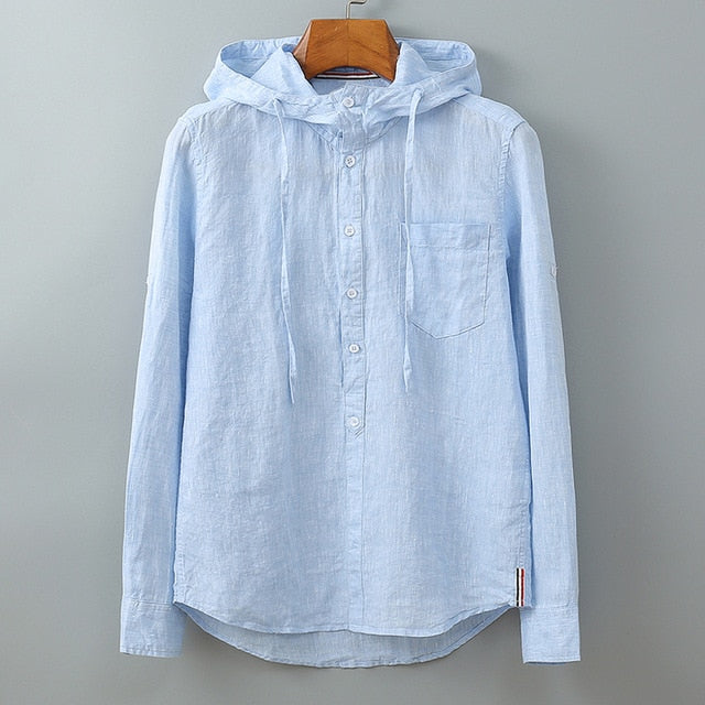 Pure Linen Shirt Solid White