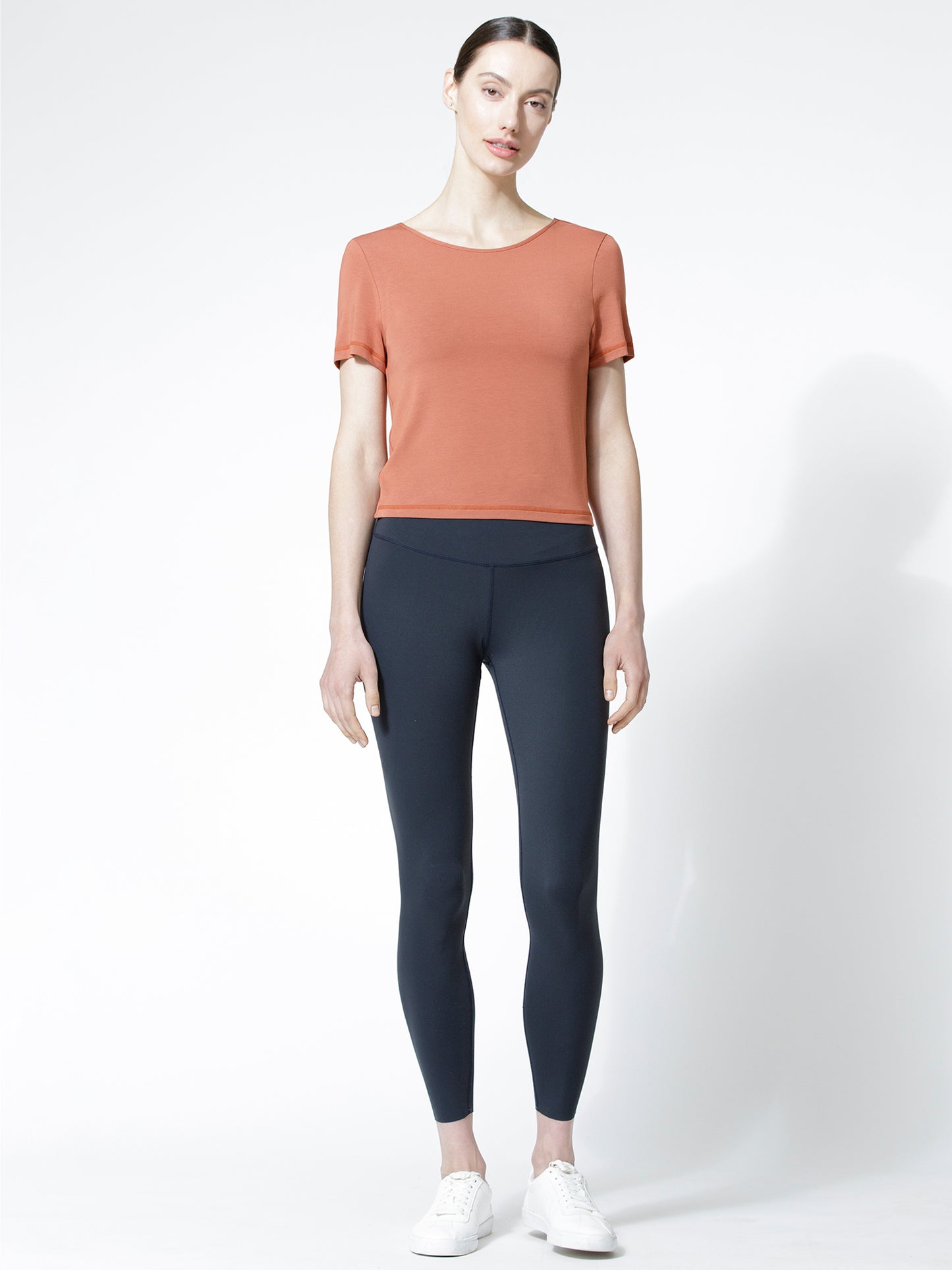 MODAL TWIST TEE, CLAY