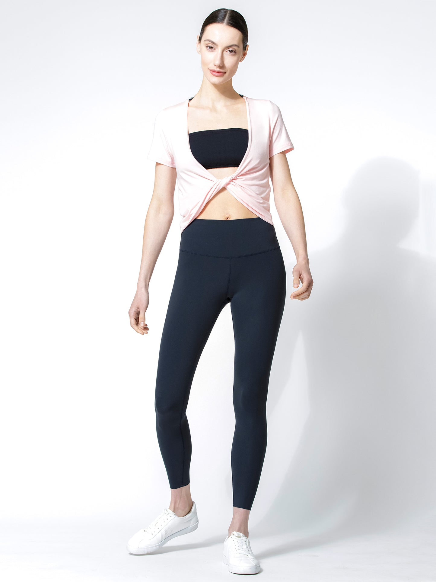 MODAL TWIST TEE, BALLET PINK