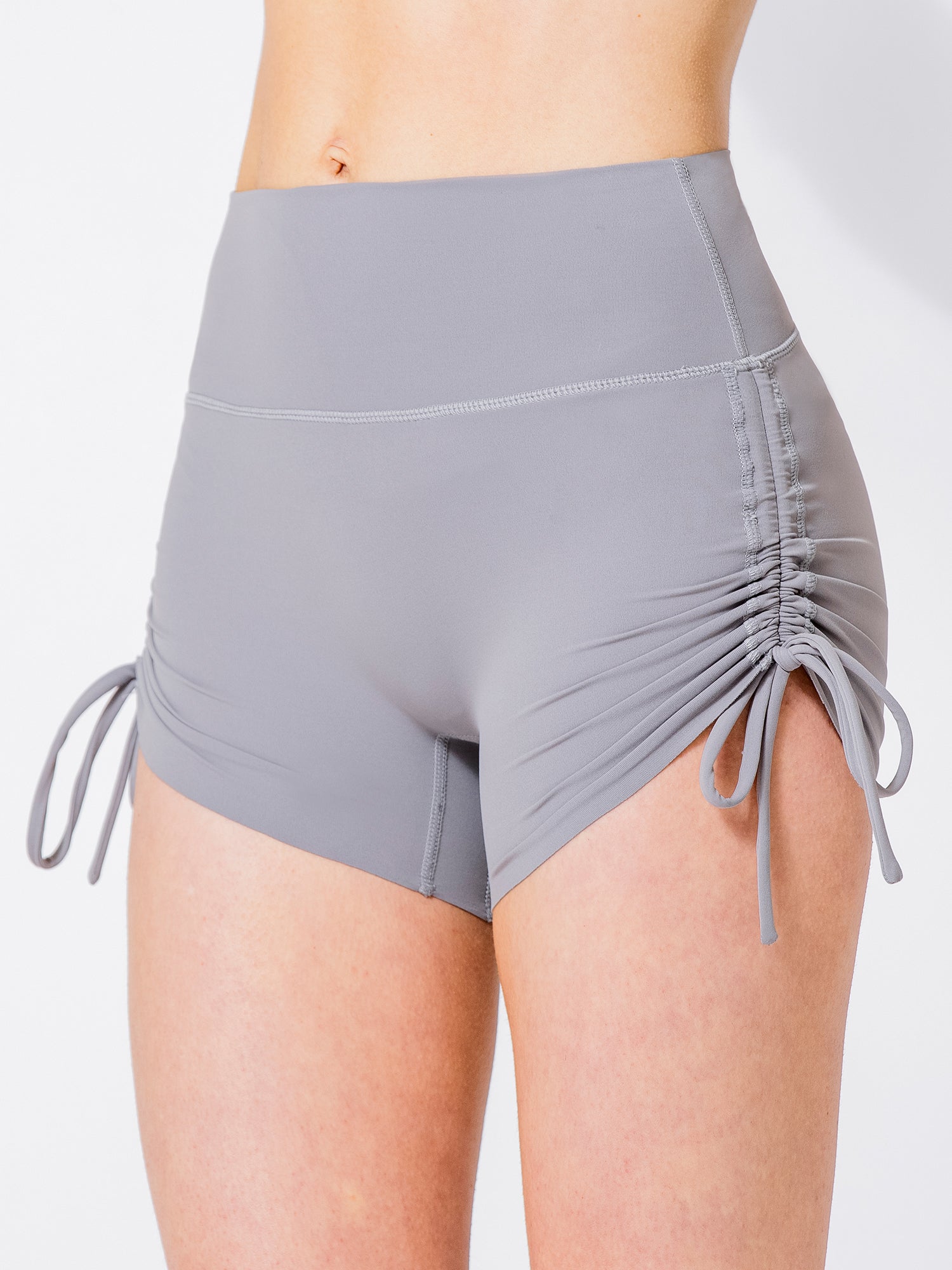 NUDE SHAPE HOT YOGA SHORTS, LUNAR GREY