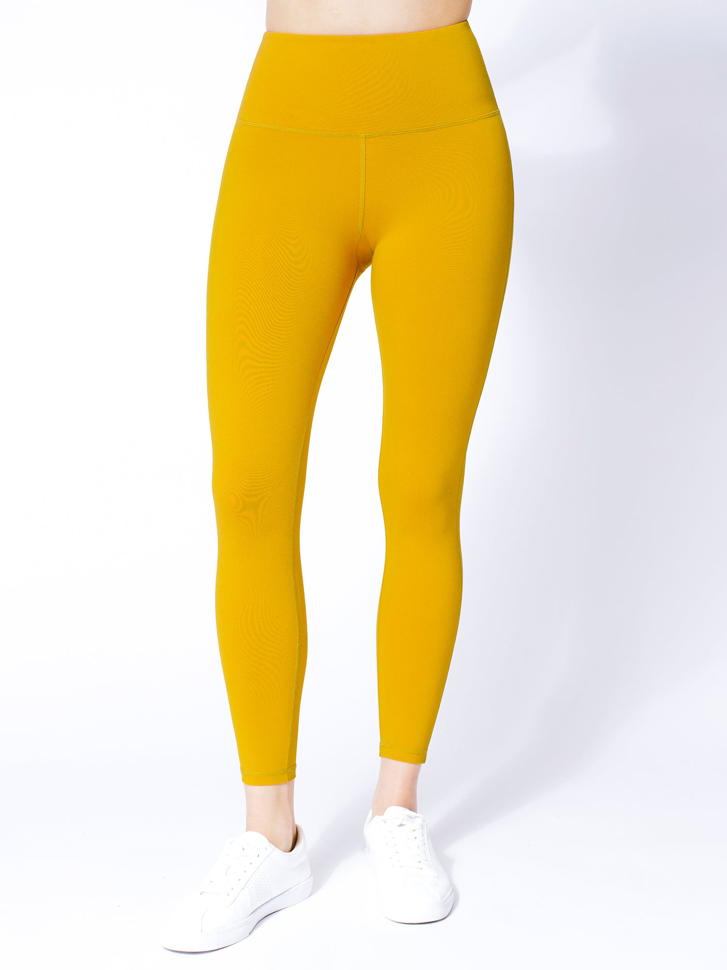 HIGH WAIST ANKLE CROPS, MARIGOLD