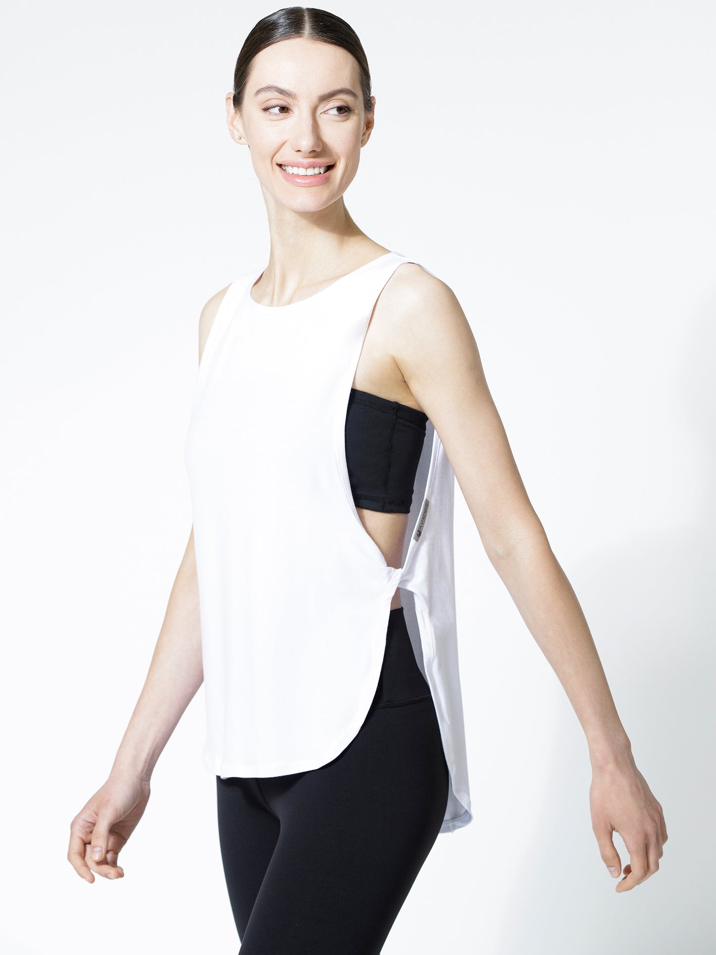 SIDE TWIST OVERSIZED TEE, WHITE
