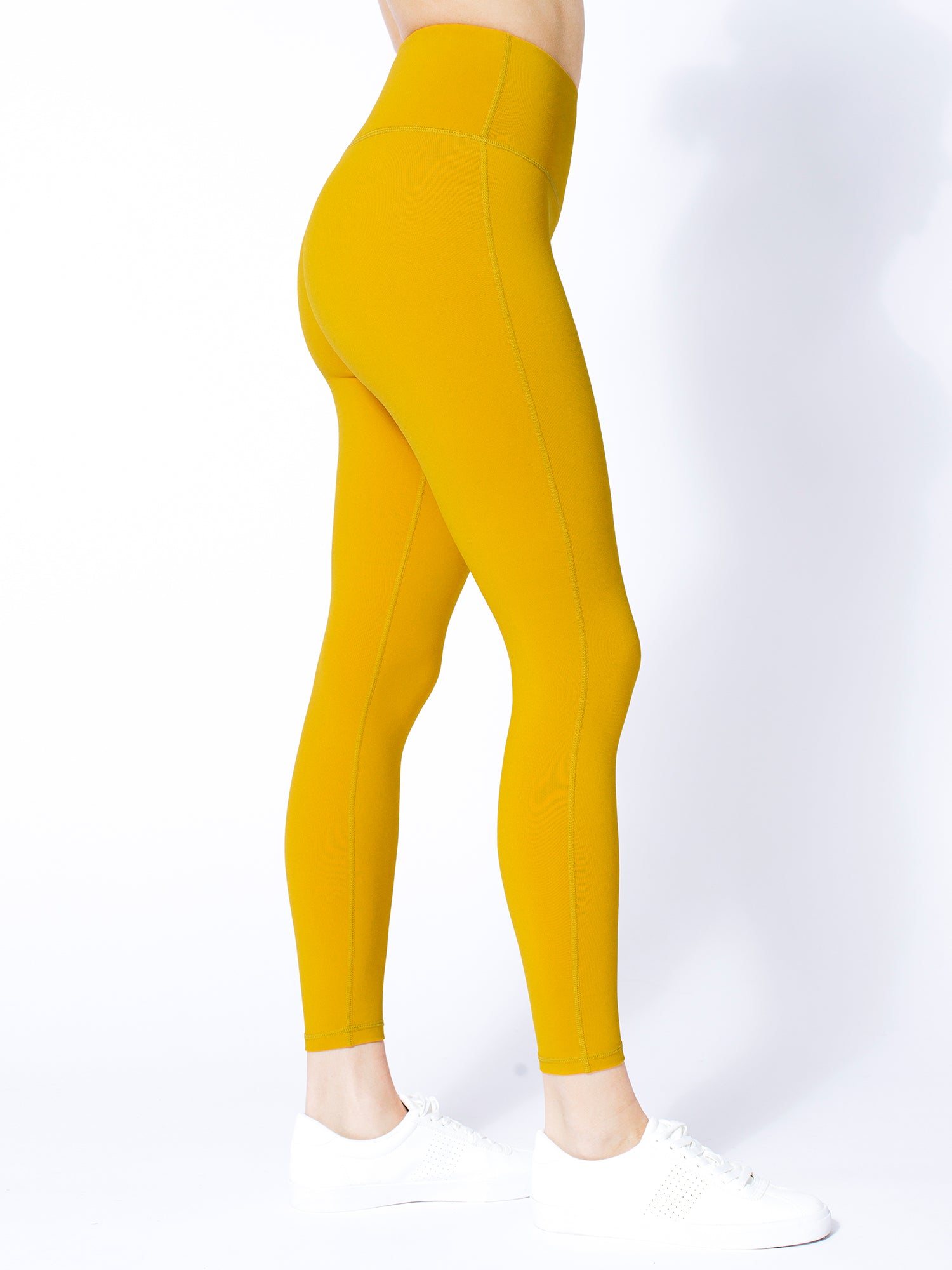 HIGH WAIST ANKLE CROPS, MARIGOLD