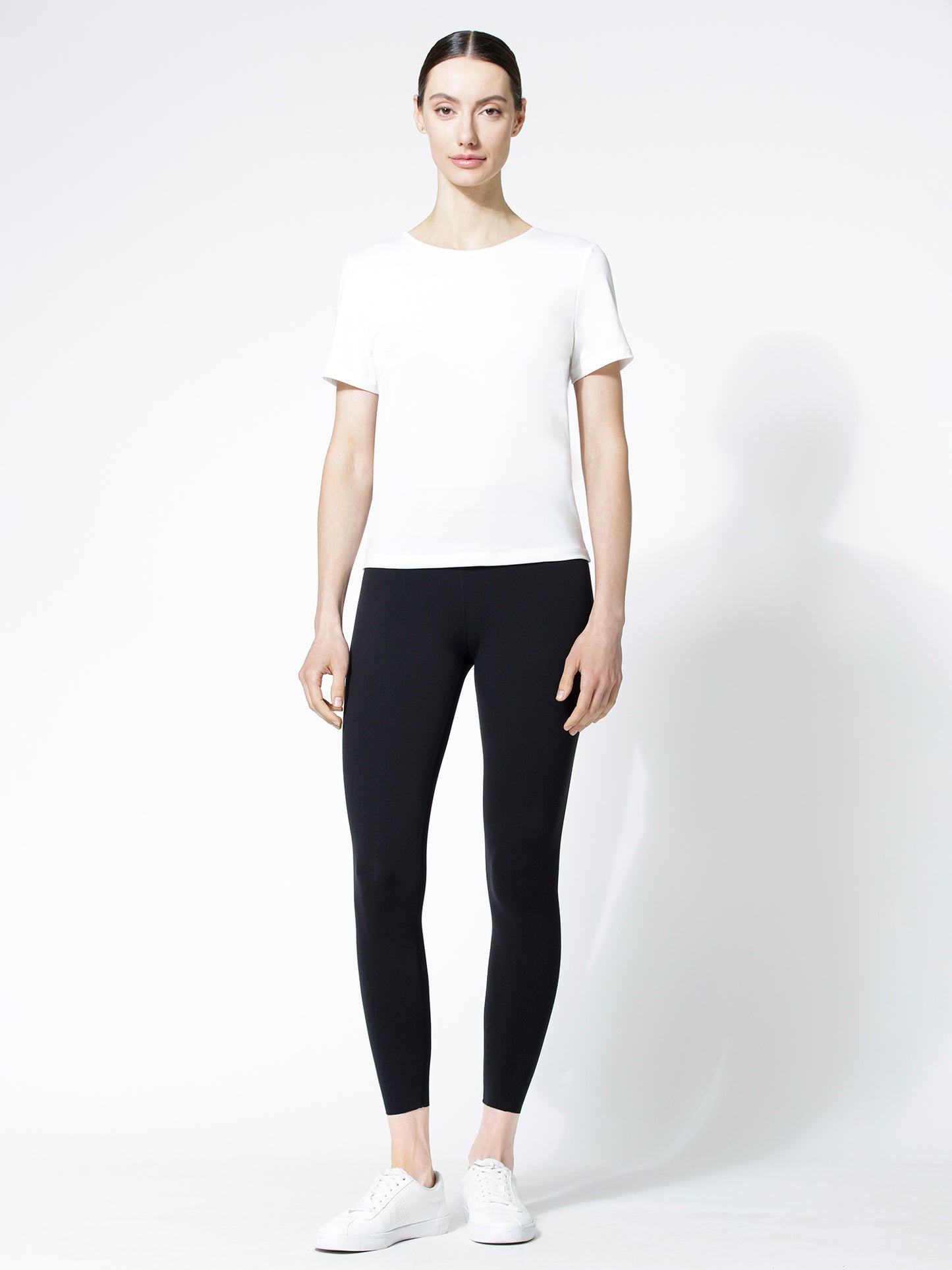 OPEN BACK WRAP TEE, WHITE