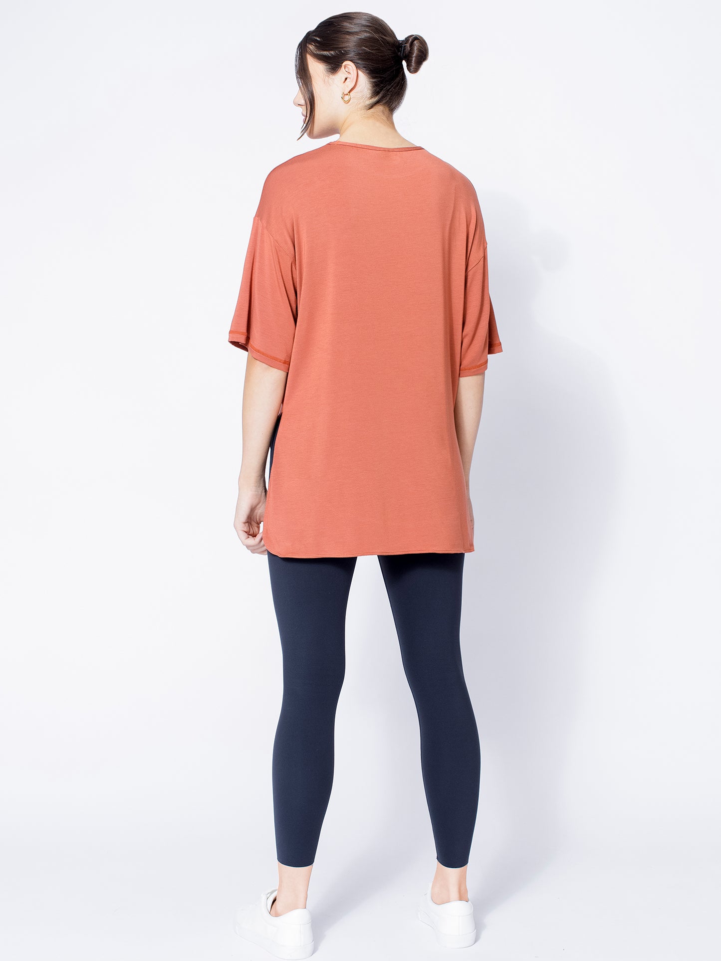 HI LO OVERSIZE TEE, CLAY
