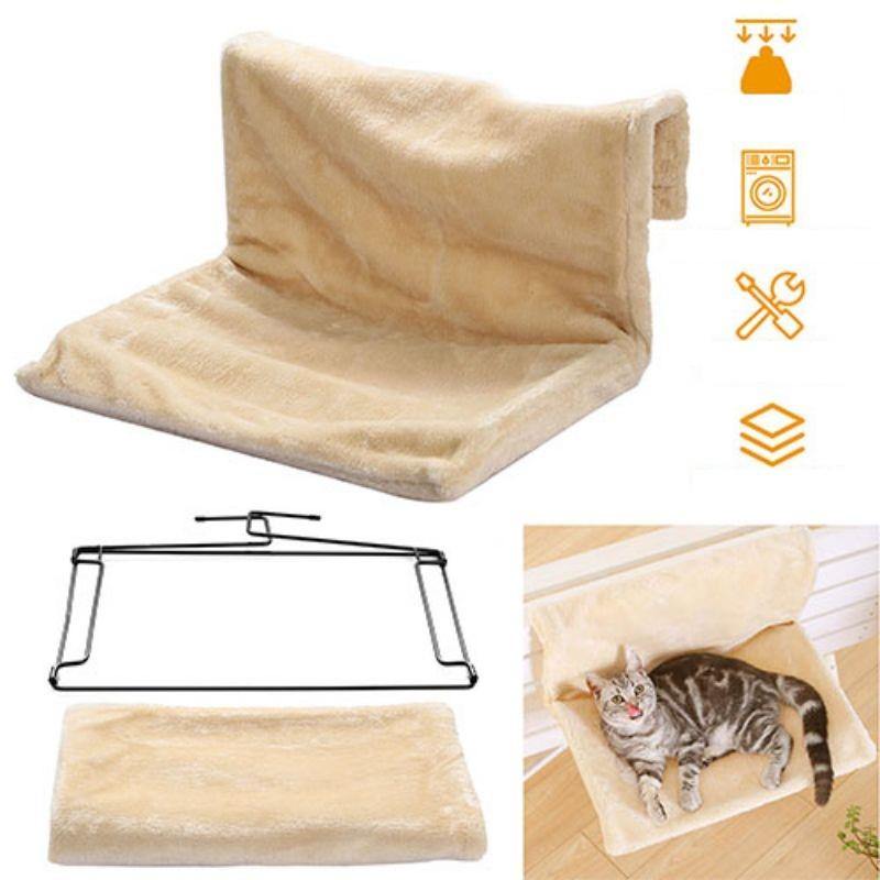 Cat Radiator Bed  Pet Hammock  Washable  Removable Mat with Metal Frame - souvikdeysample