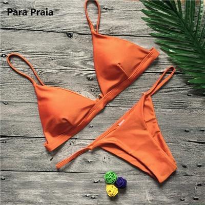 9 Colors Solid Bikini Set 2019 Sexy Push Up Swimwear Women Brazilian Swimsuit Low Waist Biquini Halter Two Pieces Bathing Suit - souvikdeysample