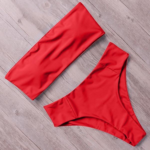 RUUHEE Bandage Bikini Swimwear Women Swimsuit High Waist Bikini Set 2020 Bathing Suit Push Up Maillot De Bain Femme Beachwear - souvikdeysample