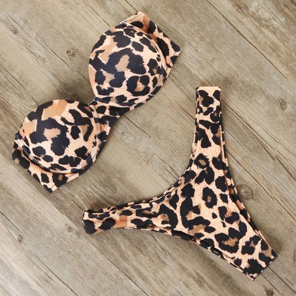RUUHEE Bikini Swimwear Women Swimsuit 2020 Leopard Brazilian Bikini Set Push Up Bathing Suit Female Summer Beach Wear Biquini - souvikdeysample