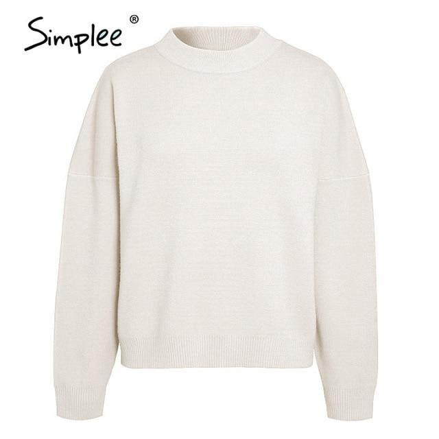 Simplee Women geometric khaki knitted sweater women casual Houndstooth lady pullover sweater female Autumn winter retro jumper - souvikdeysample