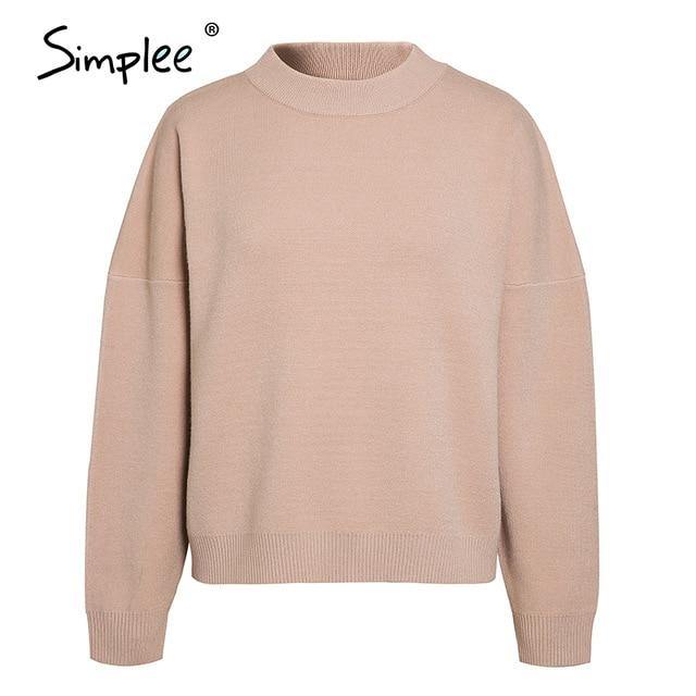 Simplee Women geometric khaki knitted sweater women casual Houndstooth lady pullover sweater female Autumn winter retro jumper - souvikdeysample