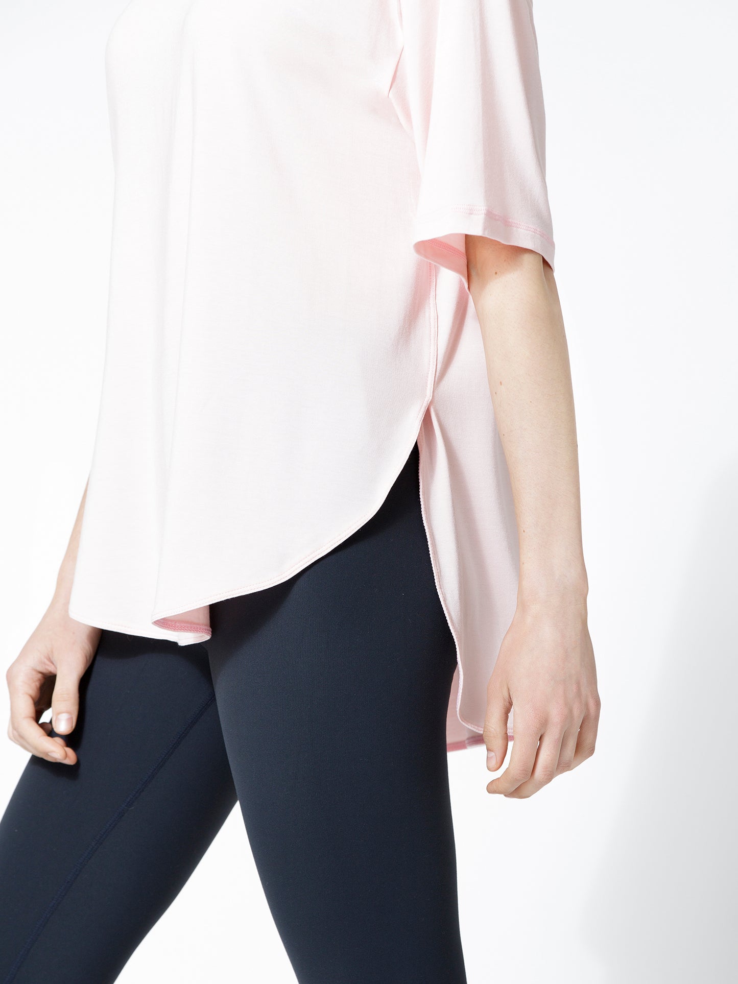 HI LO OVERSIZE TEE, BALLET PINK